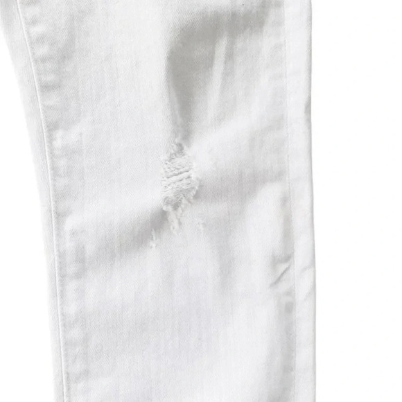 NEW AG ExBoyfriend Slouchy Slim High Rise Distressed White Denim Jeans Size 24 - Picture 7 of 16